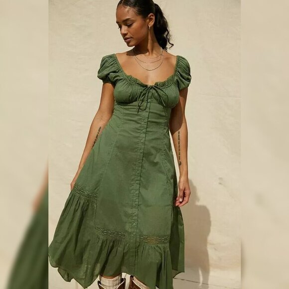 Urban Outfitters Dresses & Skirts - Urban Outfitters Carmen Bohemia Dress XS Women Casual Buttondown Midi NEW 42022